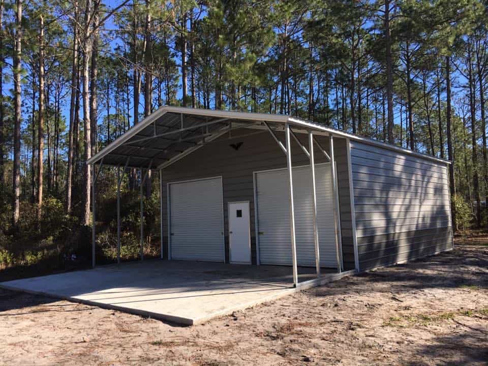 Eagle Carports 30x50x12 Garage with 15_ front porch - Eagle Carports