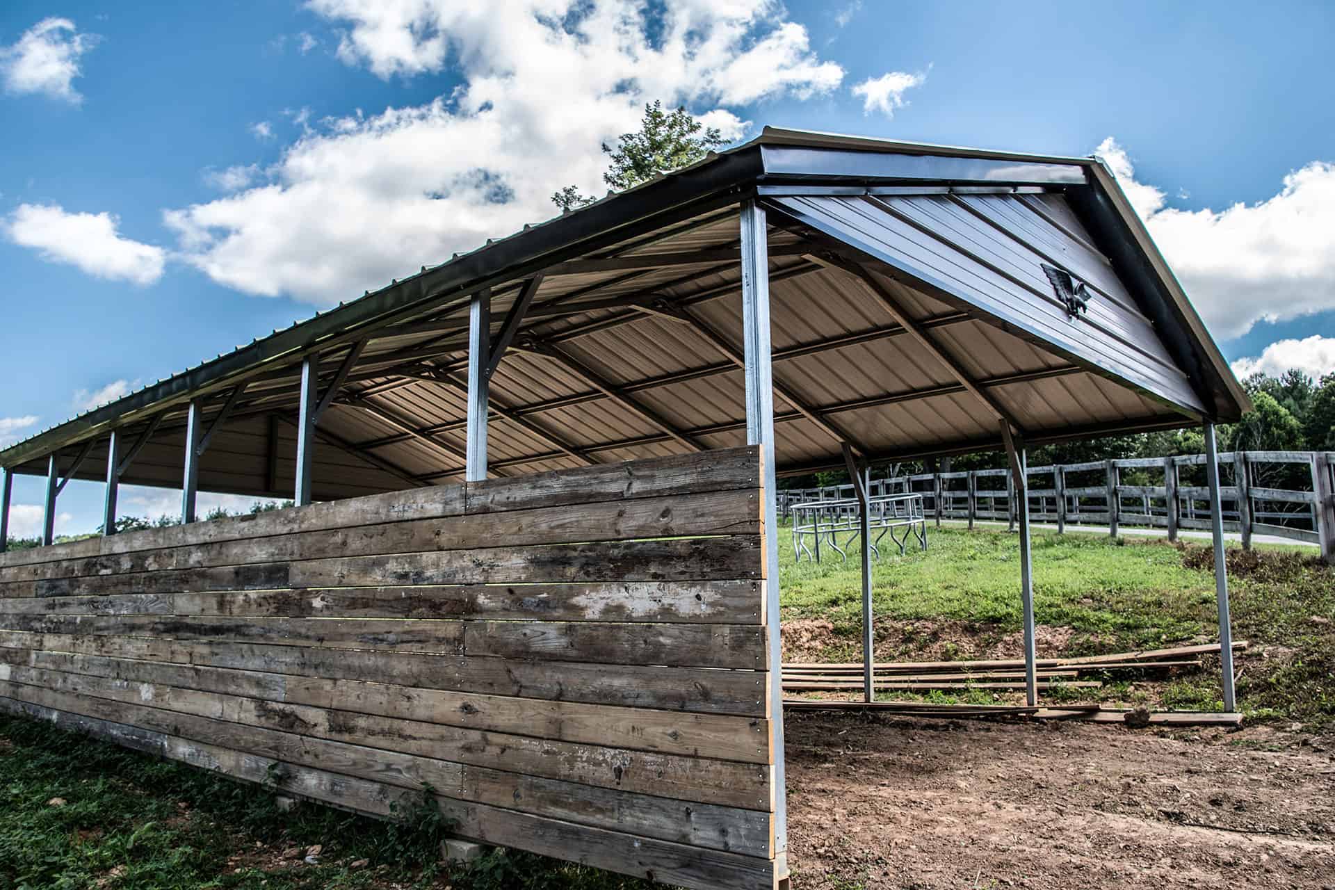 Eagle Carports 18x30x8 Vertical Roof Agricultural Carport - Eagle Carports