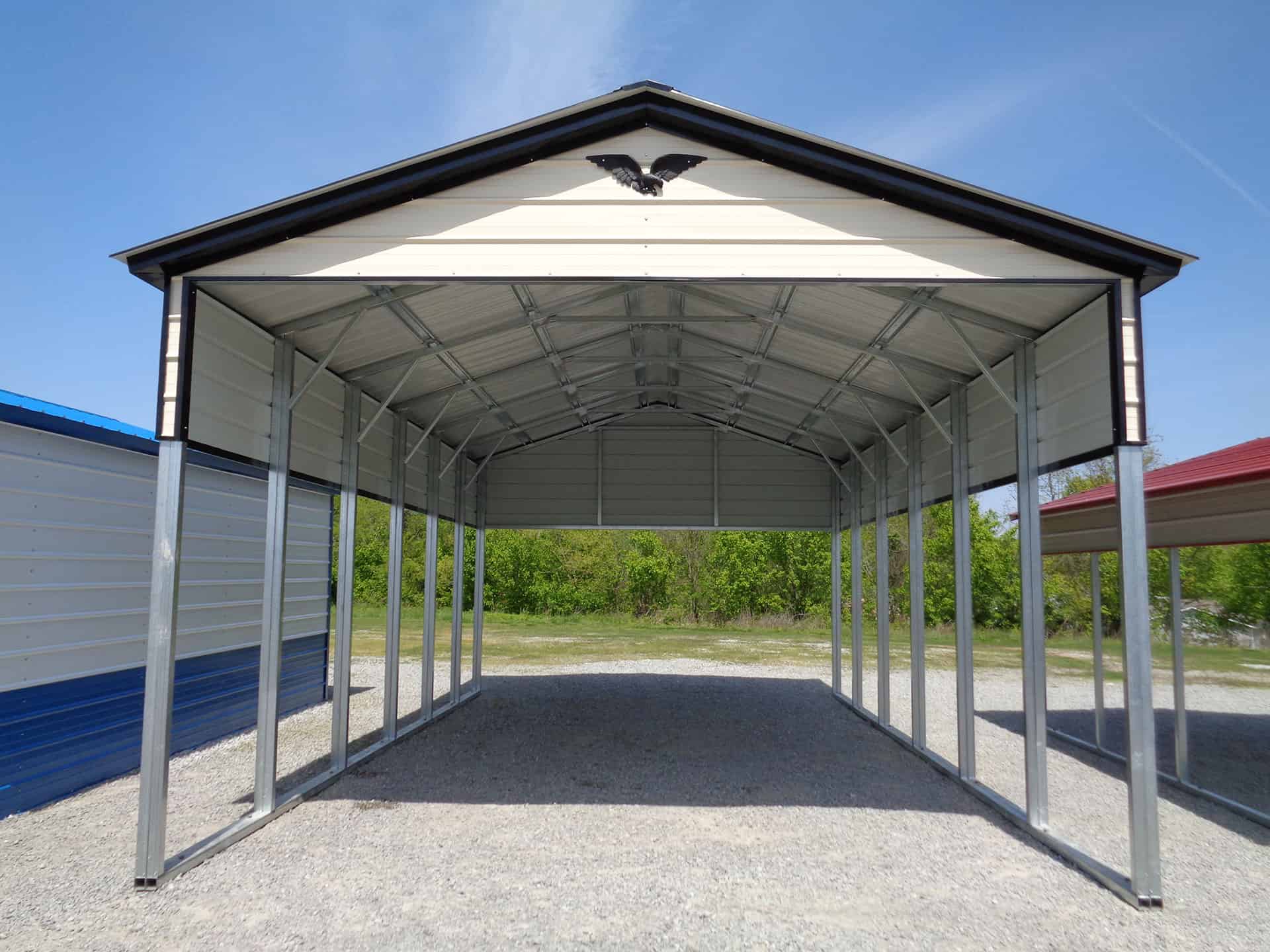 Metal Rv Vertical Roof Eagle Carports 0420