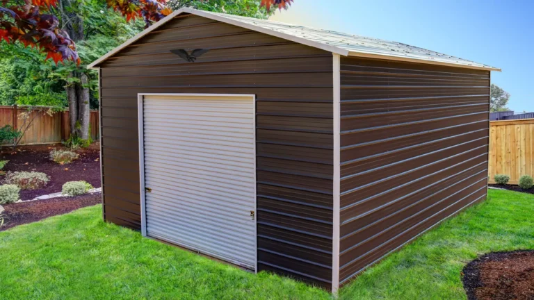 18x25x12 Boxed Eave Roof Metal Garage