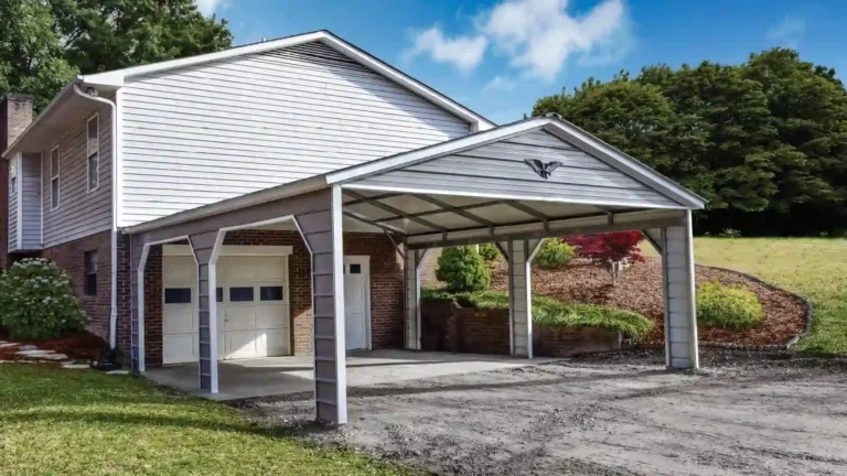 20x25x8 Metal Carport - Vertical Roof