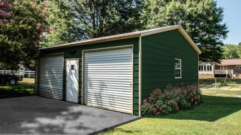 20x25x9 Metal Garage - Vertical Roof
