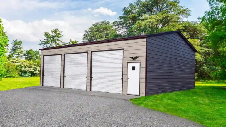 30x45x12 Metal Garage - Vertical Roof
